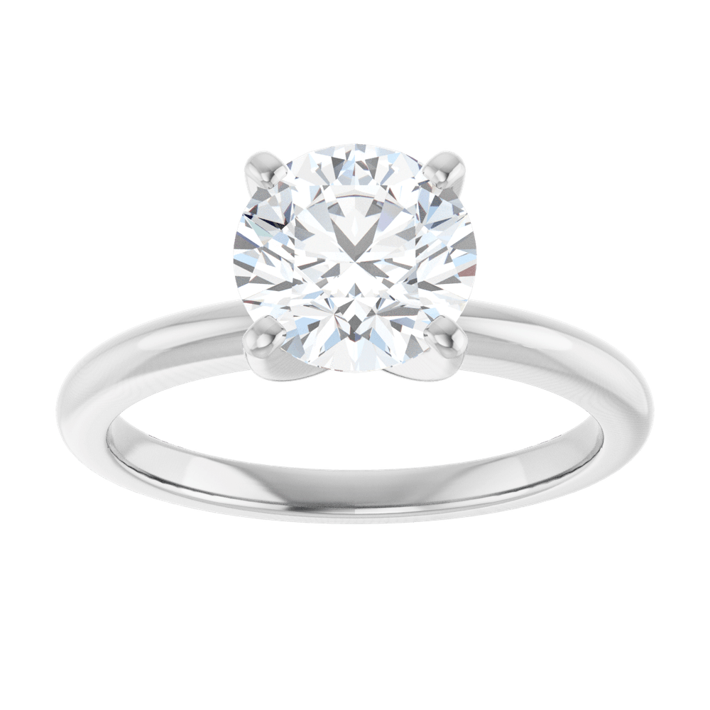 14K Gold Round Lab-Grown Diamond Engagement Ring