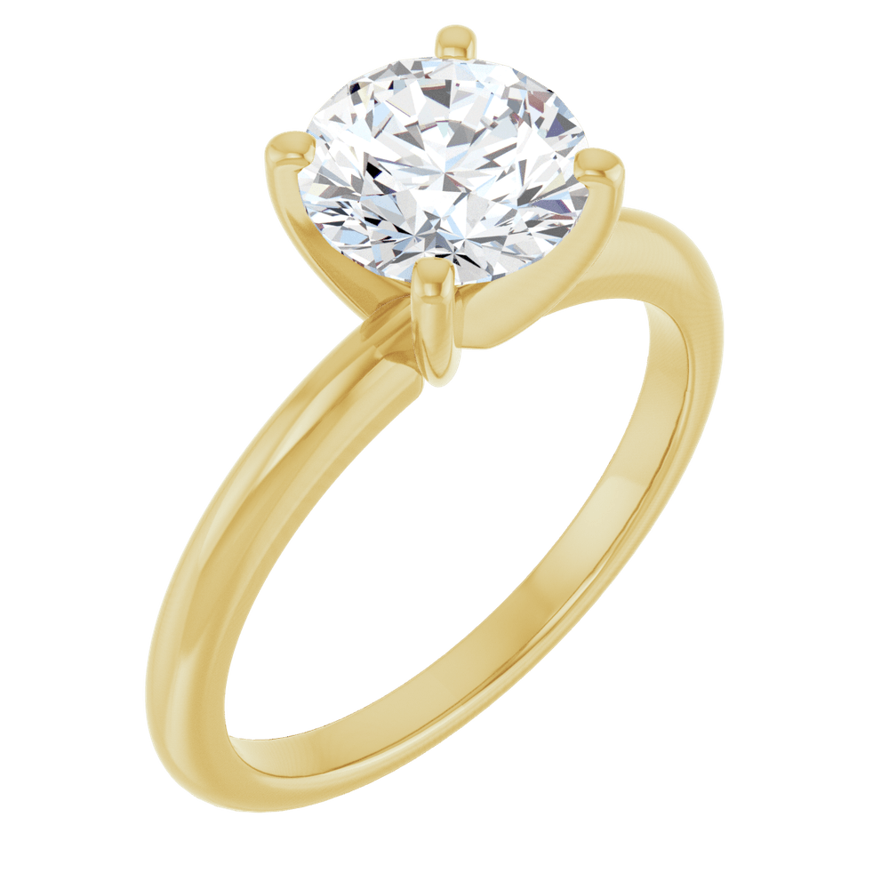 14K Gold Round Lab-Grown Diamond Engagement Ring