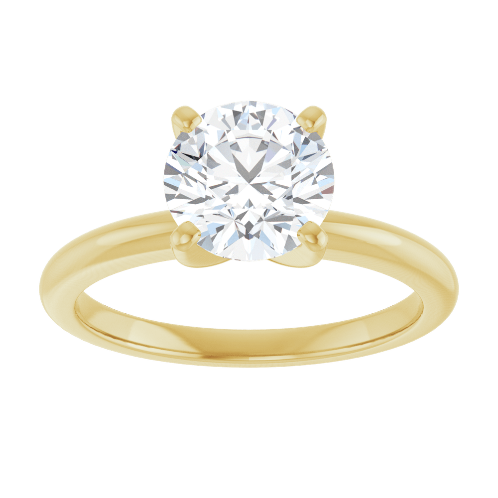 14K Gold Round Lab-Grown Diamond Engagement Ring