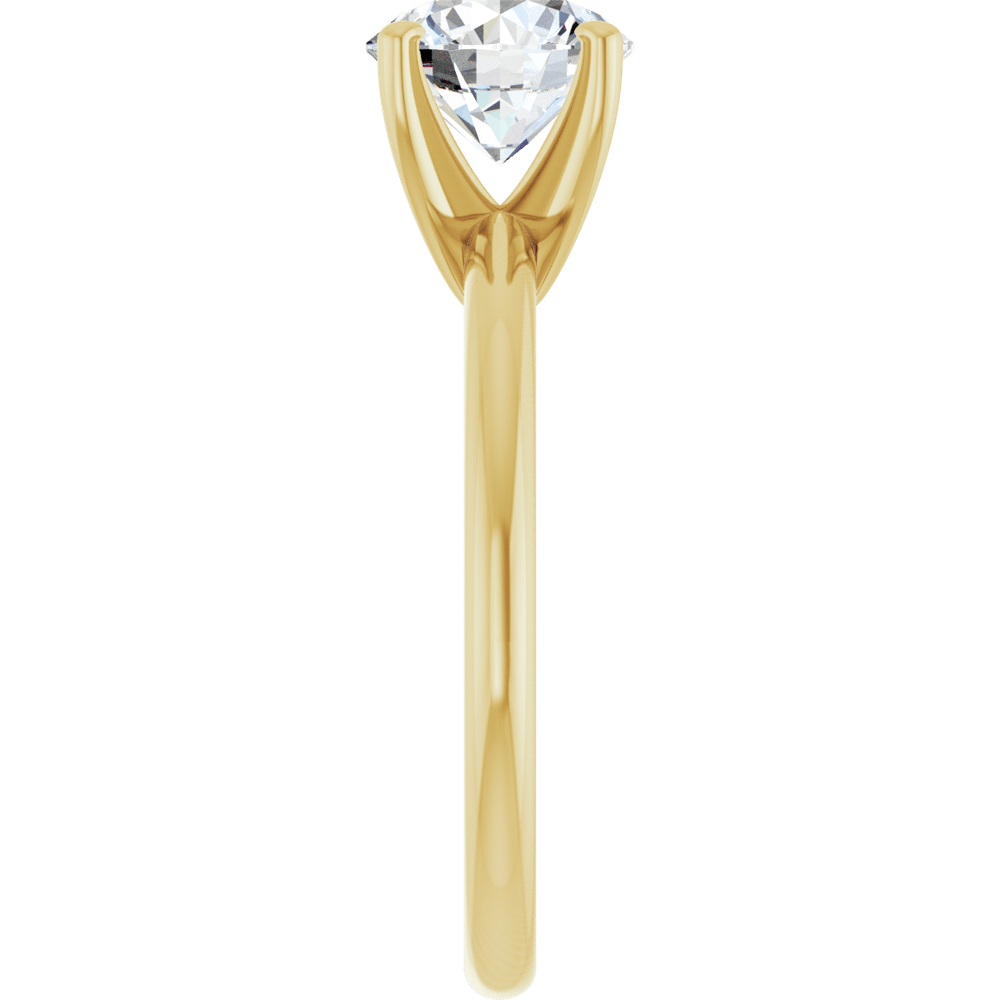 14K Gold Round Lab-Grown Diamond Engagement Ring
