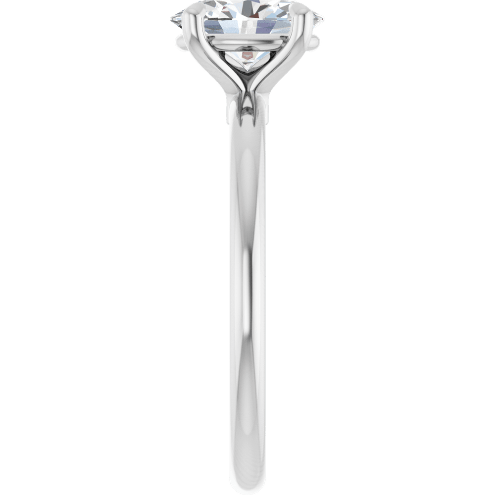 14k Gold Oval Lab-Grown Diamond Engagement Ring (Claw)