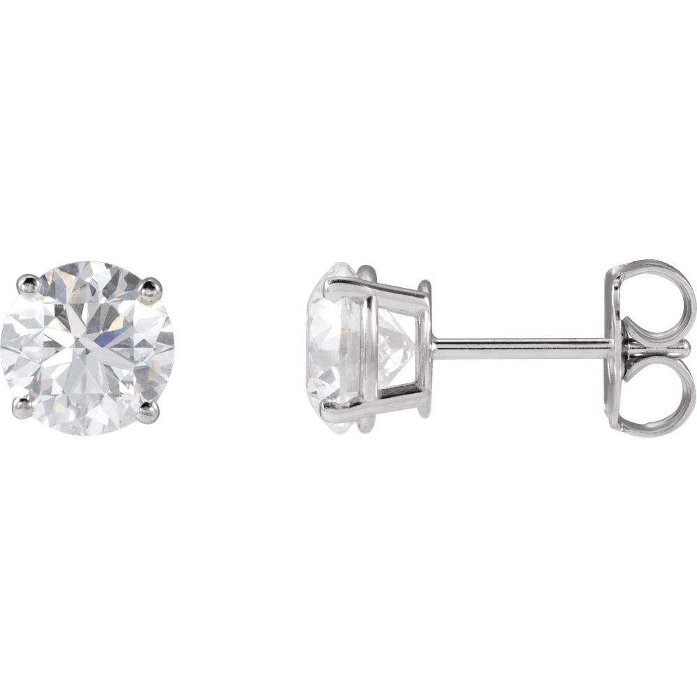 14K Gold Lab‑Grown Diamond Stud Earrings (4‑Prong)
