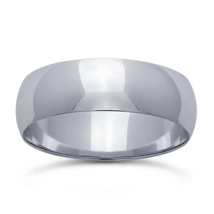 14K White Gold Lightweight Wedding Band