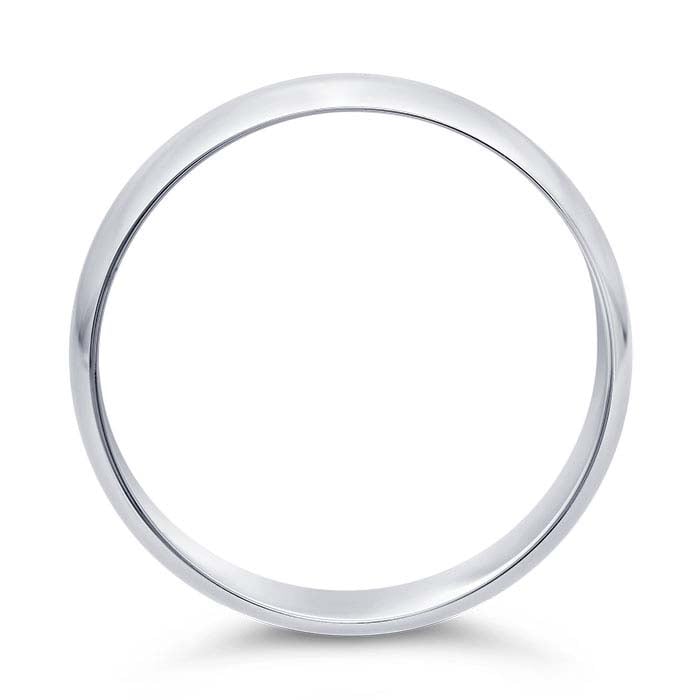 14K White Gold Lightweight Wedding Band