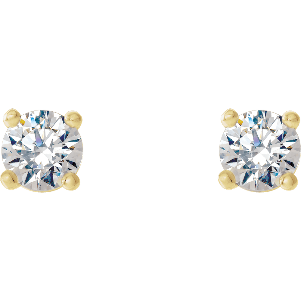 14K Gold Lab-Grown Diamond Stud Earrings (4 Prong Cocktail)