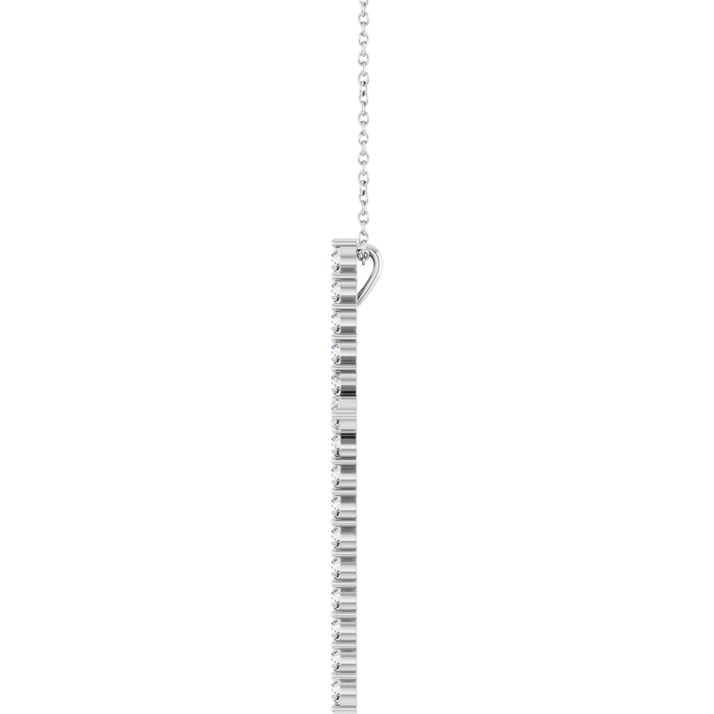 14K Gold Lab-Grown Diamond Cross Necklace