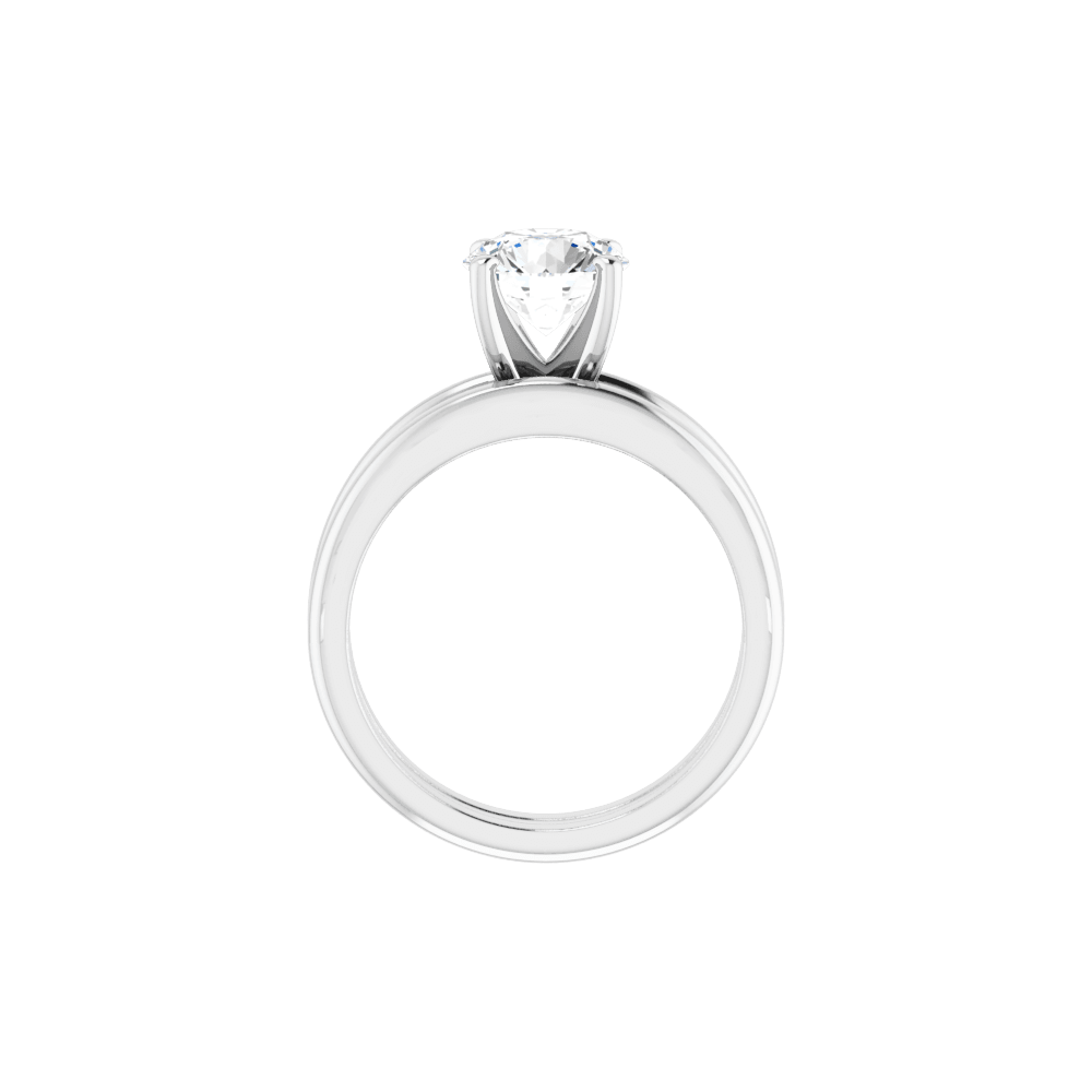 14K Gold Round Lab-Grown Diamond Engagement Ring