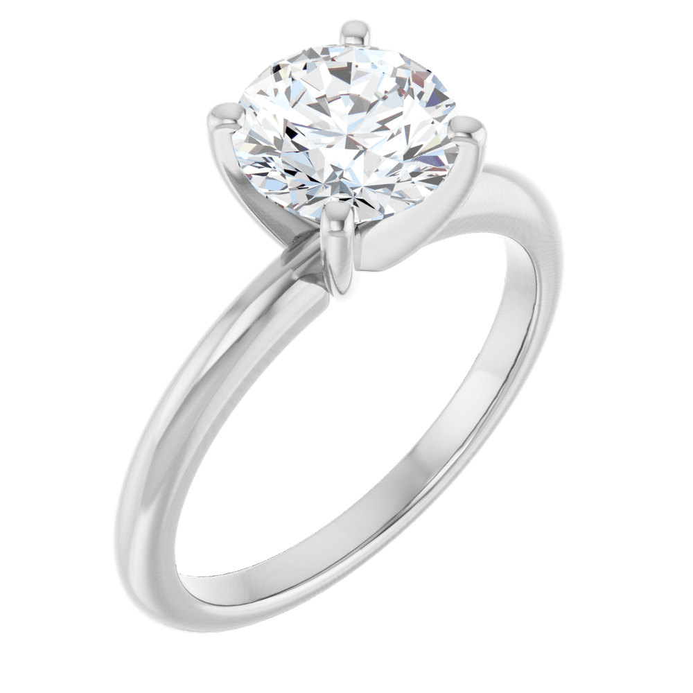 14K Gold Round Lab-Grown Diamond Engagement Ring
