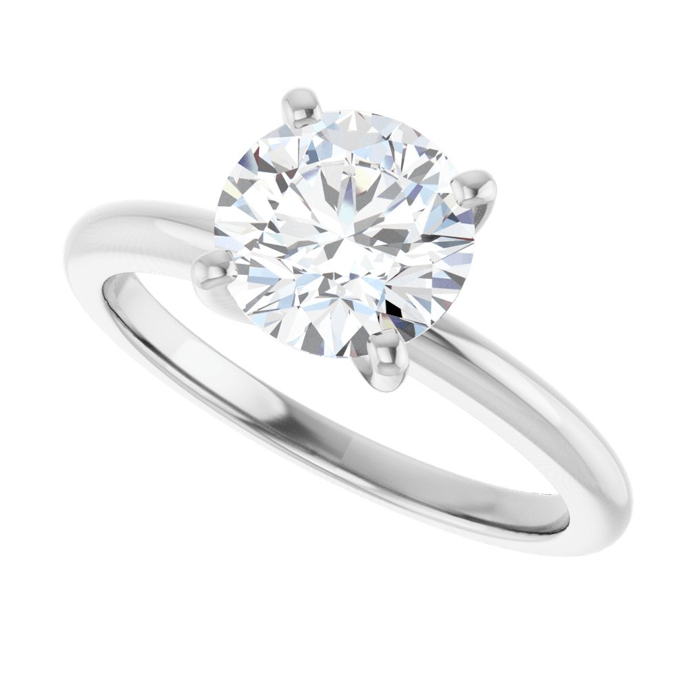 14K Gold Round Lab-Grown Diamond Engagement Ring