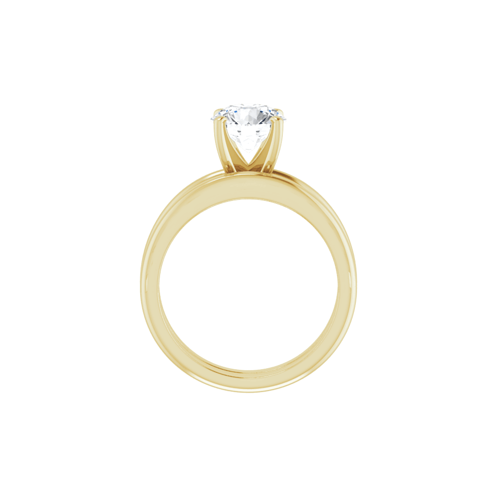 14K Gold Round Lab-Grown Diamond Engagement Ring