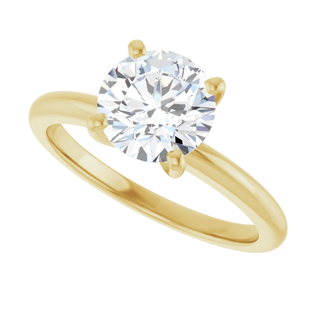 14K Gold Round Lab-Grown Diamond Engagement Ring