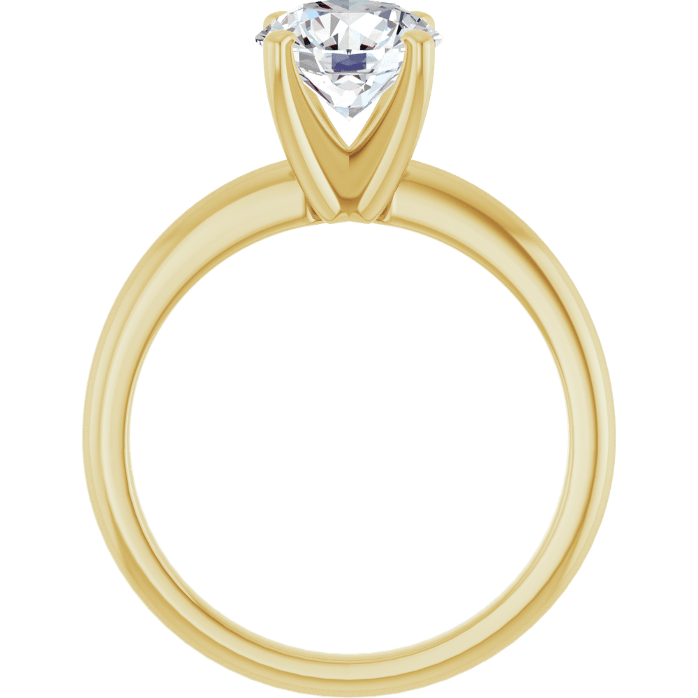 14K Gold Round Lab-Grown Diamond Engagement Ring