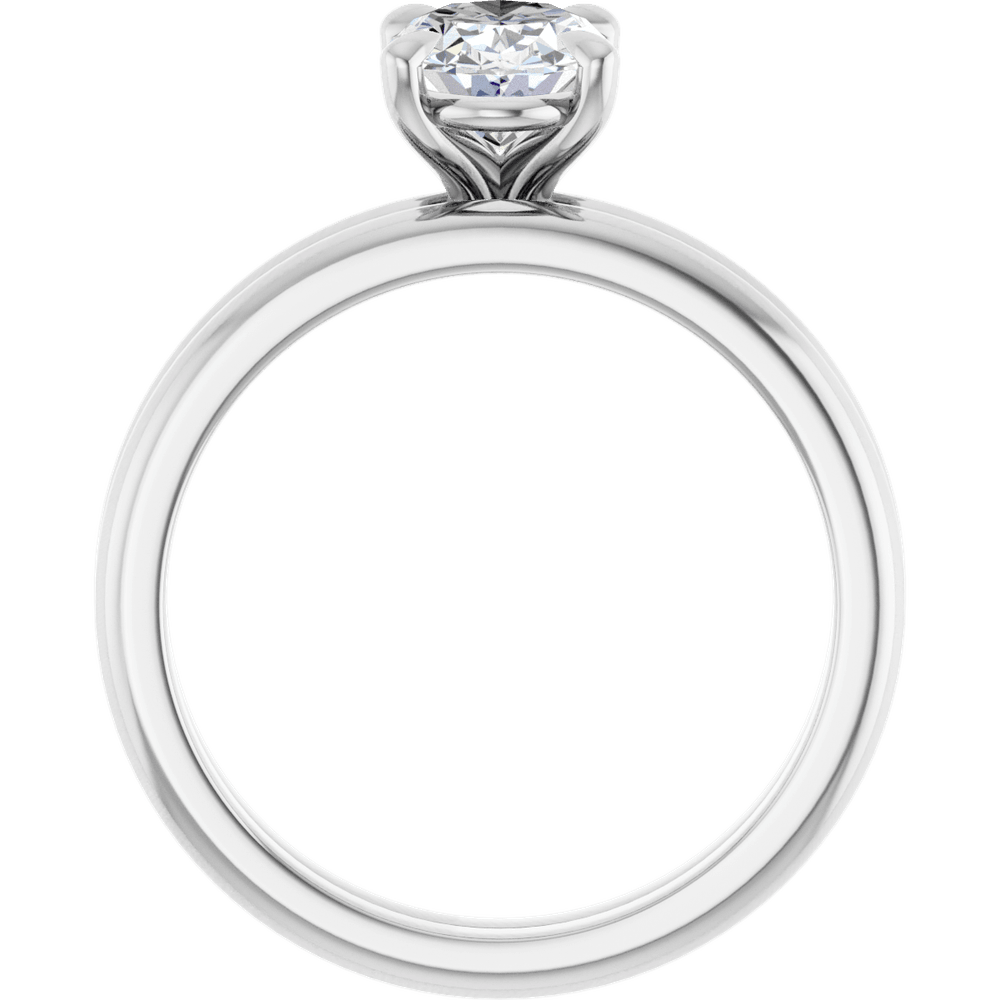 14k Gold Oval Lab-Grown Diamond Engagement Ring (Claw)