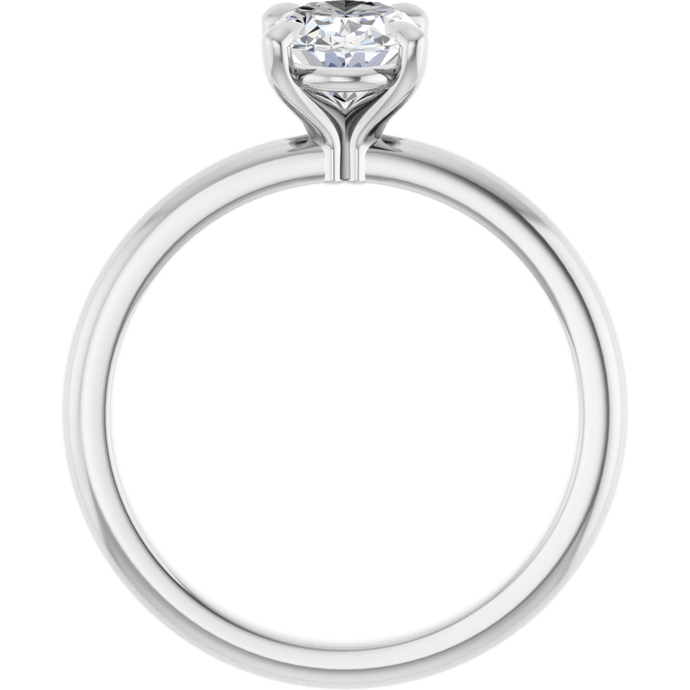 14k Gold Oval Lab-Grown Diamond Engagement Ring (Claw)