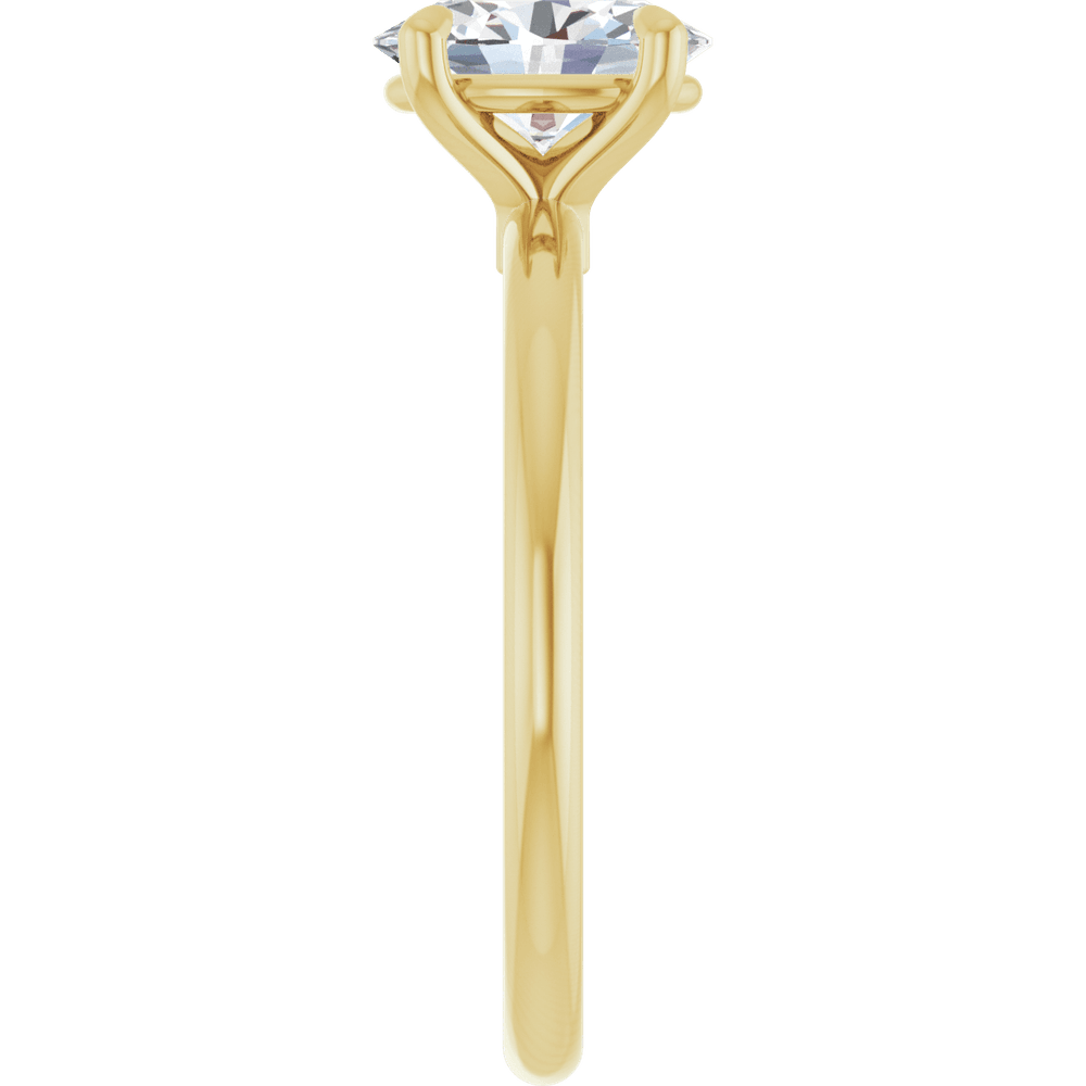 14k Gold Oval Lab-Grown Diamond Engagement Ring (Claw)