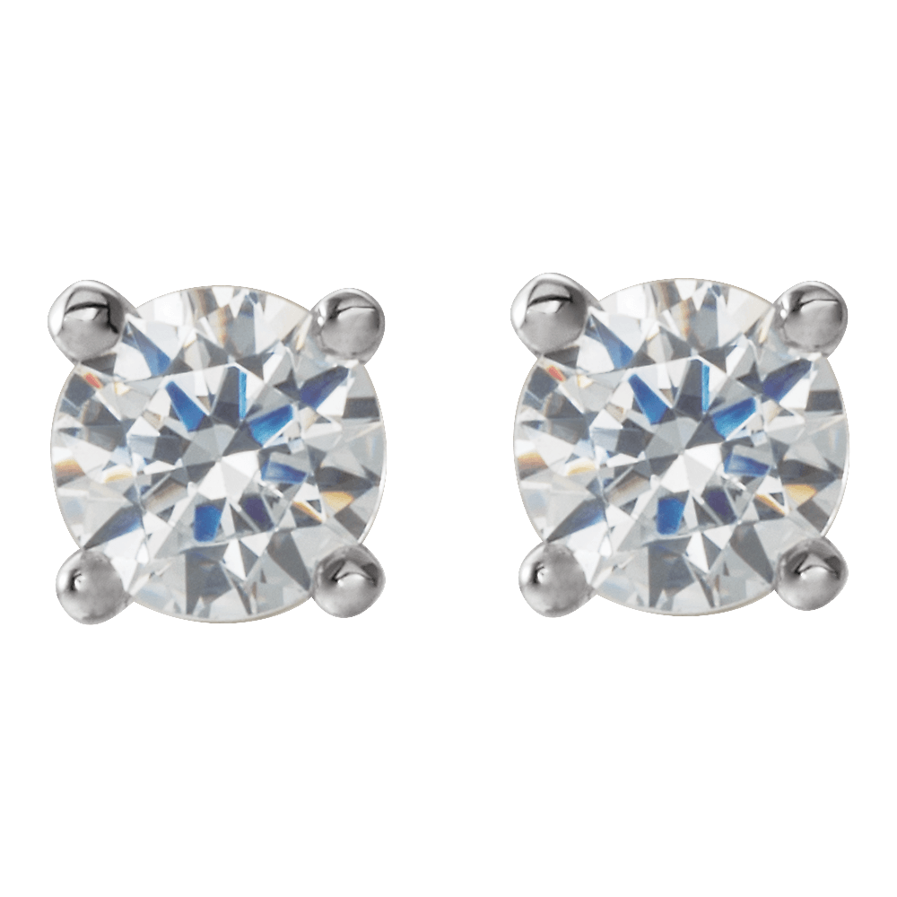 14K Gold Lab-Grown Diamond Stud Earrings (4 Prong Cocktail)