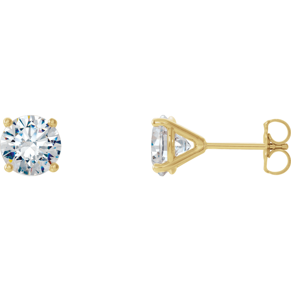 14K Gold Lab-Grown Diamond Stud Earrings (4 Prong Cocktail)