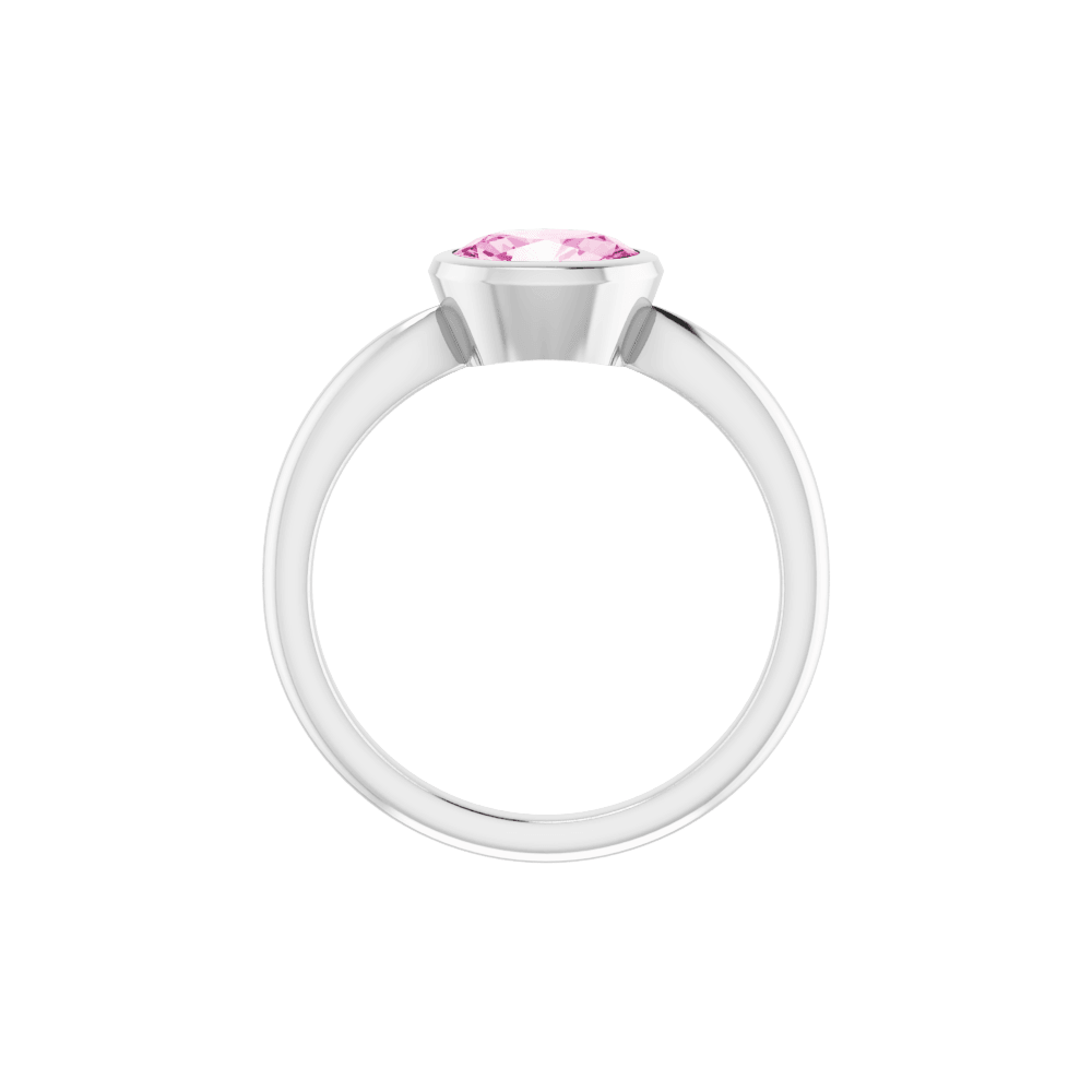 14K Gold Lab-Grown Pink Sapphire Ring