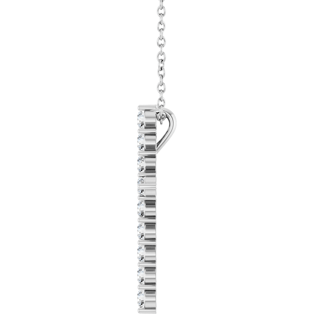 14K Gold Lab-Grown Diamond Cross Necklace